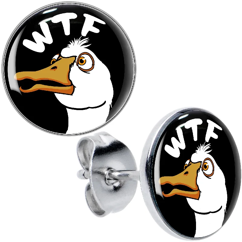 Women's Earrings – Elegant Designs for Every Personality--WTF Duck Stud Earrings