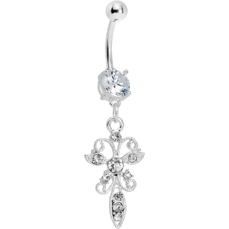 Stunning Belly Rings for Glamorous Fashion -Crystalline Gem Filigree Carrier Butterfly Belly Ring Stunning Belly Rings for Glamorous Fashion -Crystalline Gem Filigree Carrier Butterfly Belly Ring