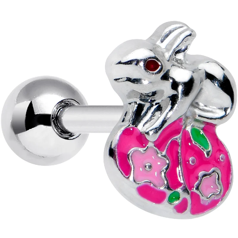 Women's Earrings – Elegant Designs for Every Personality--16 Gauge 1/4 Pink Gem Easter Egg Easter Bunny Cartilage Tragus Earring Women's Earrings – Elegant Designs for Every Personality--16 Gauge 1/4 Pink Gem Easter Egg Easter Bunny Cartilage Tragus Earring