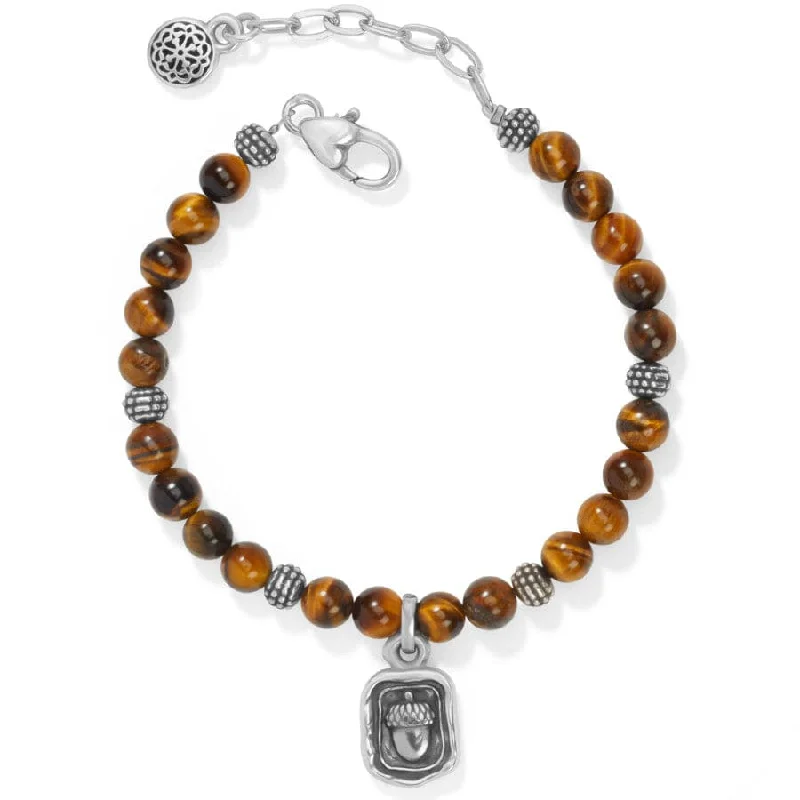 Women's Simple Gemstone Bangles-Ferrara Virtue Beaded Acorn Bracelet