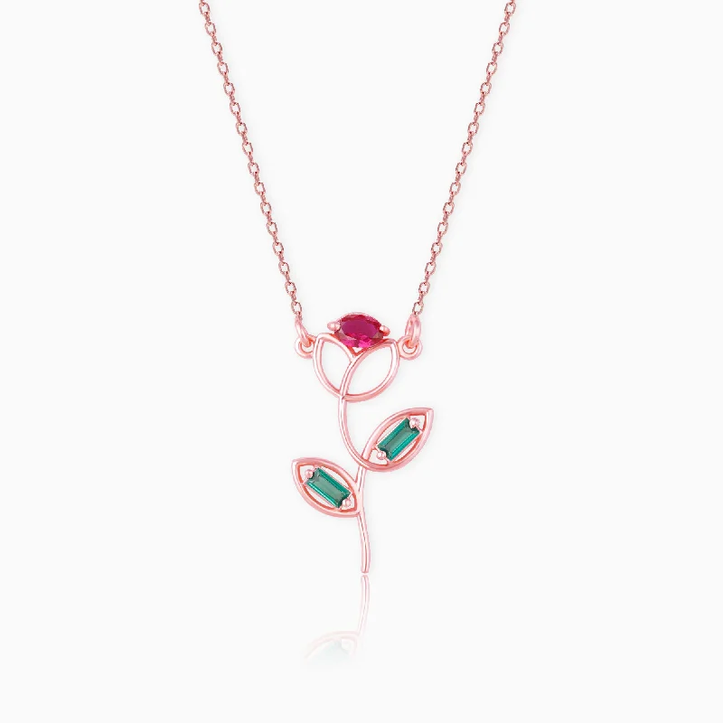 Shop Classic Women's  Necklaces & Pendants with a Modern Twist-Rose Gold Classic Rose Necklace