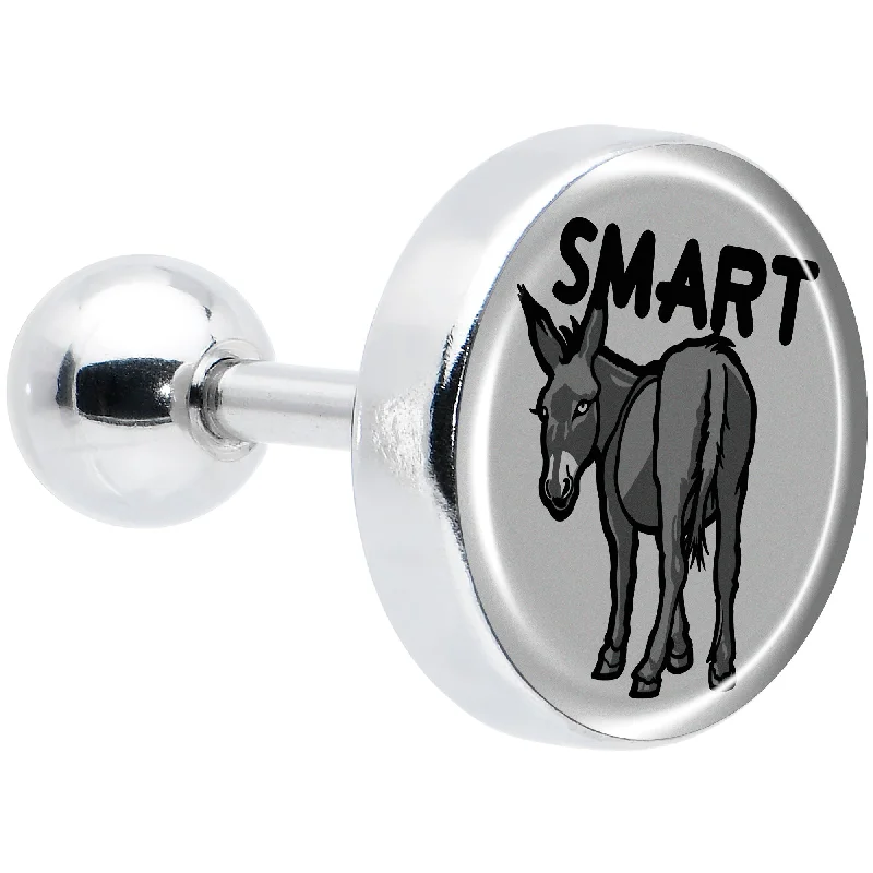 Women's Earrings – Elegant Designs for Every Personality--16 Gauge 1/4 Donkey Smart Ass Tragus Cartilage Earring Women's Earrings – Elegant Designs for Every Personality--16 Gauge 1/4 Donkey Smart Ass Tragus Cartilage Earring