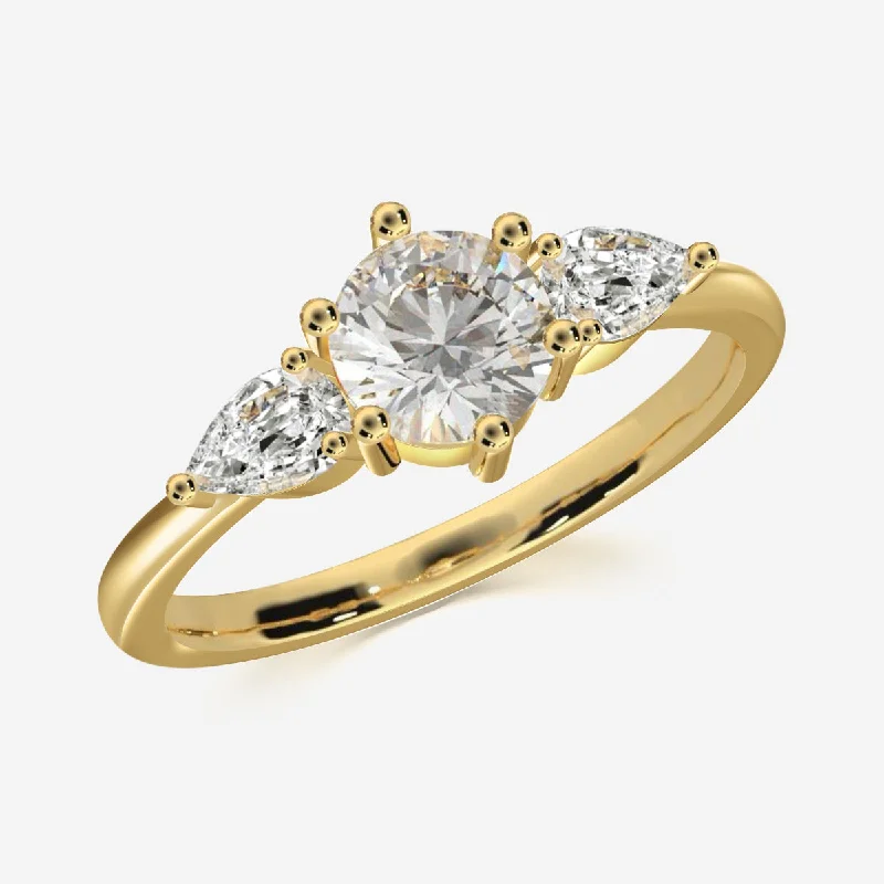 Chic Women's Rings for Fashion-Forward Looks-Trinity Radiance Ring