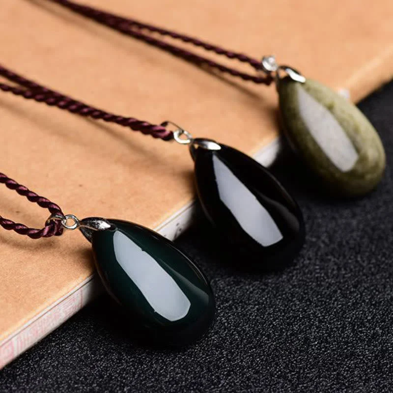 Shop Classic Women's Necklaces & Pendants with a Modern Twist-Buddha Stones Gold Sheen Obsidian Black Obsidian Rainbow Obsidian Wealth Water Drop Necklace Pendant Shop Classic Women's Necklaces & Pendants with a Modern Twist-Buddha Stones Gold Sheen Obsidian Black Obsidian Rainbow Obsidian Wealth Water Drop Necklace Pendant