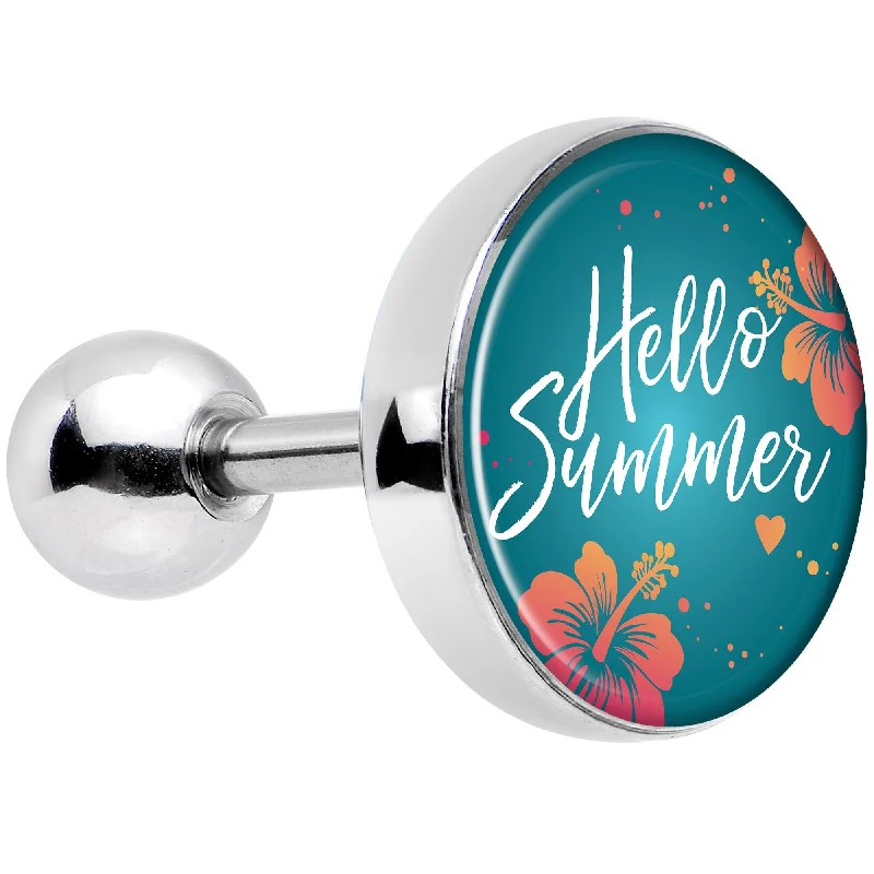 Women's Earrings – Elegant Designs for Every Personality--16 Gauge 1/4 Floral Hello Summer Tragus Cartilage Earring Women's Earrings – Elegant Designs for Every Personality--16 Gauge 1/4 Floral Hello Summer Tragus Cartilage Earring