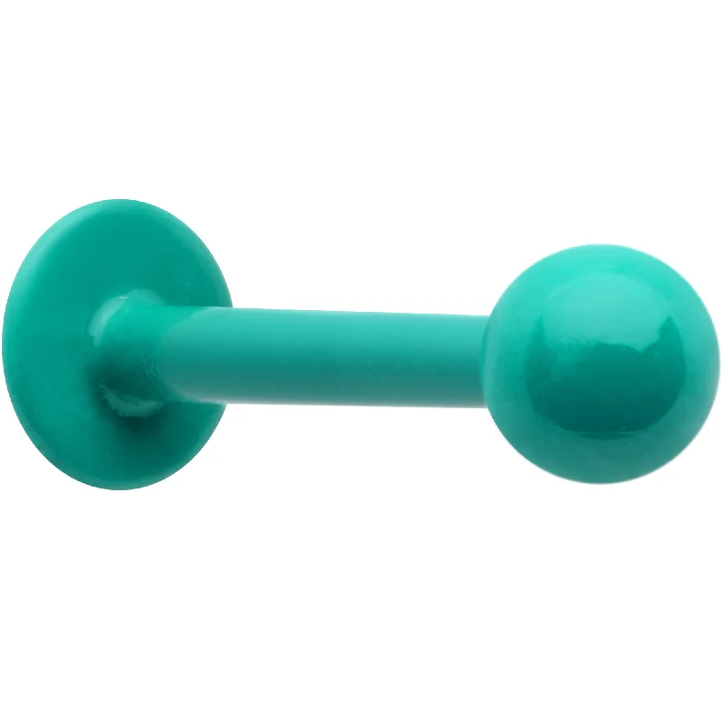 Designer Lip Rings for Exclusive Fashion16 Gauge 5/16 Green Acrylic Over Steel Labret Monroe Tragus