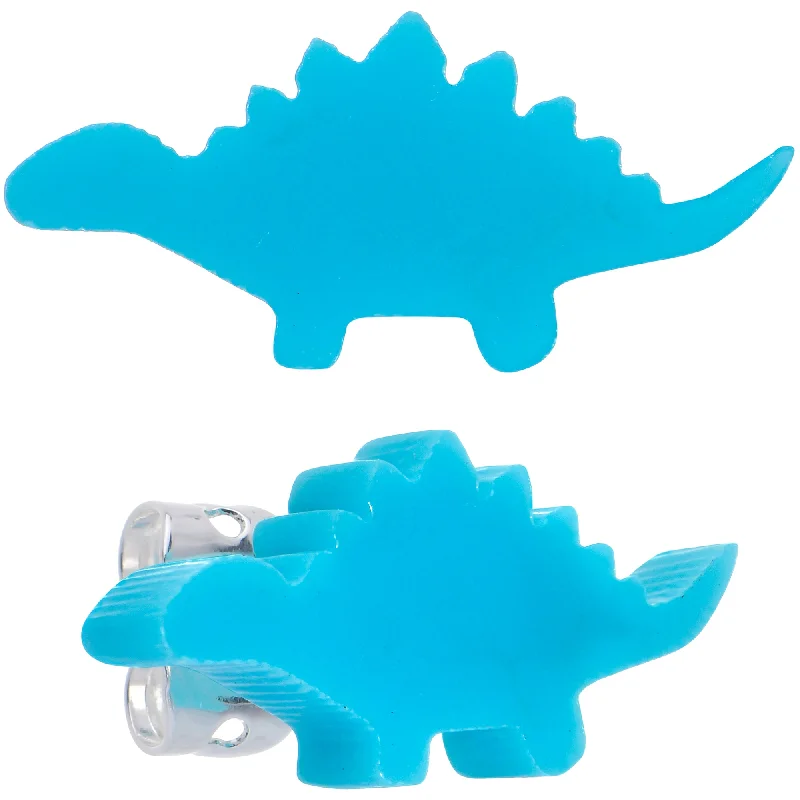 Women's Earrings – Elegant Designs for Every Personality--Blue Acrylic Stegosaurus Dinosaur Stud Earrings Women's Earrings – Elegant Designs for Every Personality--Blue Acrylic Stegosaurus Dinosaur Stud Earrings