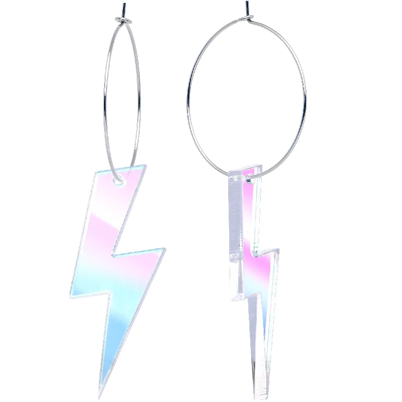 Women's Earrings – Elegant Designs for Every Personality--Acrylicious Lightning Bolt Hoop Earrings Women's Earrings – Elegant Designs for Every Personality--Acrylicious Lightning Bolt Hoop Earrings