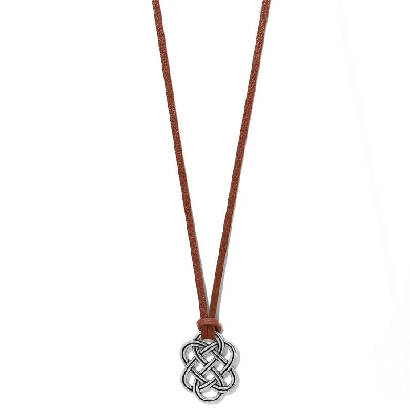 Shop Classic Women's Necklaces & Pendants with a Modern Twist-Interlok Trellis Leather Necklace Shop Classic Women's Necklaces & Pendants with a Modern Twist-Interlok Trellis Leather Necklace