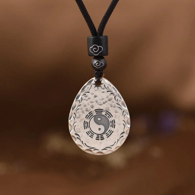 Shop Classic Women's Necklaces & Pendants with a Modern Twist-Buddha Stones Vintage 999 Sterling Silver Yin Yang Bagua Water Drop Design Balance Harmony Necklace Pendant Shop Classic Women's Necklaces & Pendants with a Modern Twist-Buddha Stones Vintage 999 Sterling Silver Yin Yang Bagua Water Drop Design Balance Harmony Necklace Pendant