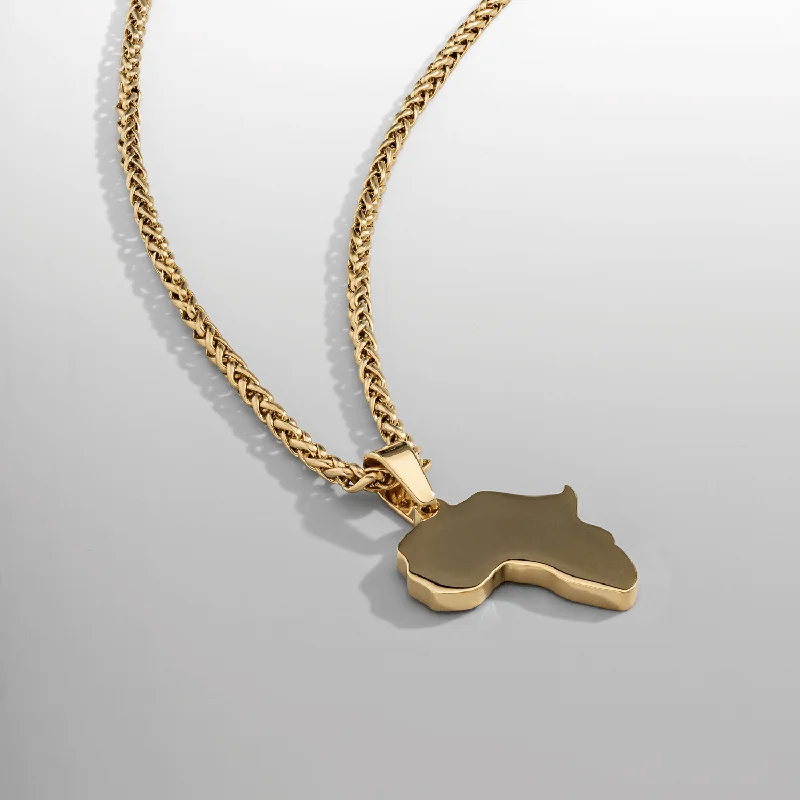 Exclusive Men's Necklaces & Pendants for the Modern Gentleman-Africa Pendant (Gold) Exclusive Men's Necklaces & Pendants for the Modern Gentleman-Africa Pendant (Gold)