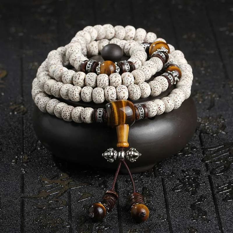 Men's Chain Link Bracelets-Buddha Stones Handmade Tibetan Tiger Eye Bodhi Seed Peace Bracelet Men's Chain Link Bracelets-Buddha Stones Handmade Tibetan Tiger Eye Bodhi Seed Peace Bracelet