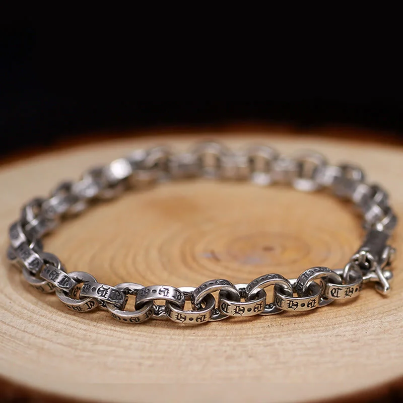 Unique Beaded Bracelets for Men with Natural Stones-Buddha Stones 925 Sterling Silver Om Mani Padme Hum Carved Design Creativity Metal Bracelet Unique Beaded Bracelets for Men with Natural Stones-Buddha Stones 925 Sterling Silver Om Mani Padme Hum Carved Design Creativity Metal Bracelet