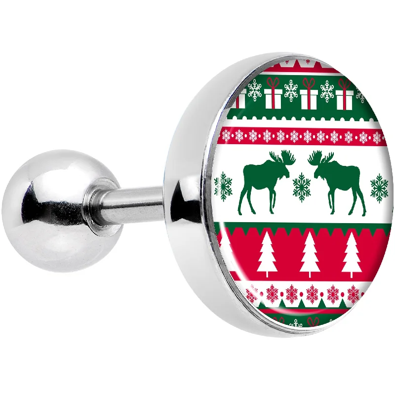 Women's Earrings – Elegant Designs for Every Personality--16 Gauge 1/4 Ugly Christmas Sweater Tragus Cartilage Earring Women's Earrings – Elegant Designs for Every Personality--16 Gauge 1/4 Ugly Christmas Sweater Tragus Cartilage Earring