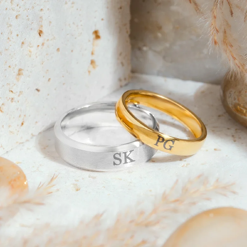 Top Men's Rings – Crafted for Every Style  Personalised Silver and Gold Couple Ring
