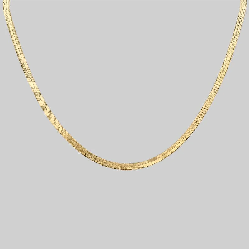 Shop Classic Women's Necklaces & Pendants with a Modern Twist-The Herringbone Chain - Gold Shop Classic Women's Necklaces & Pendants with a Modern Twist-The Herringbone Chain - Gold