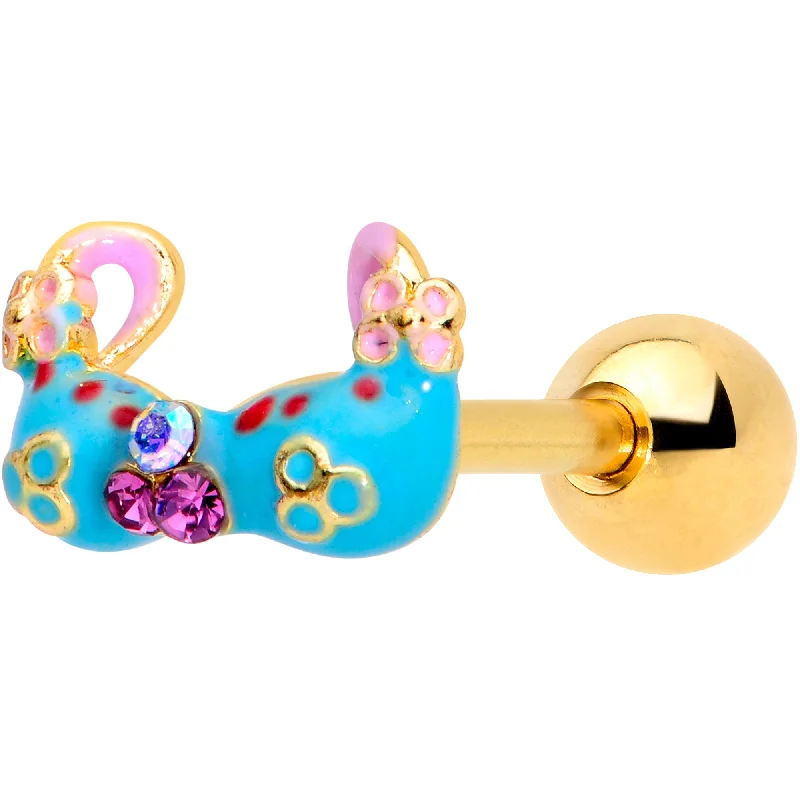 Women's Earrings – Elegant Designs for Every Personality--16 Gauge 1/4 Pink Gem Gold Tone Bikini Top Cartilage Tragus Earring Women's Earrings – Elegant Designs for Every Personality--16 Gauge 1/4 Pink Gem Gold Tone Bikini Top Cartilage Tragus Earring