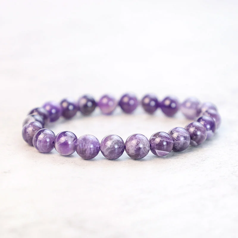 Women's Cuff Bangles-Buddha Stones The Amethyst Purification Bracelet