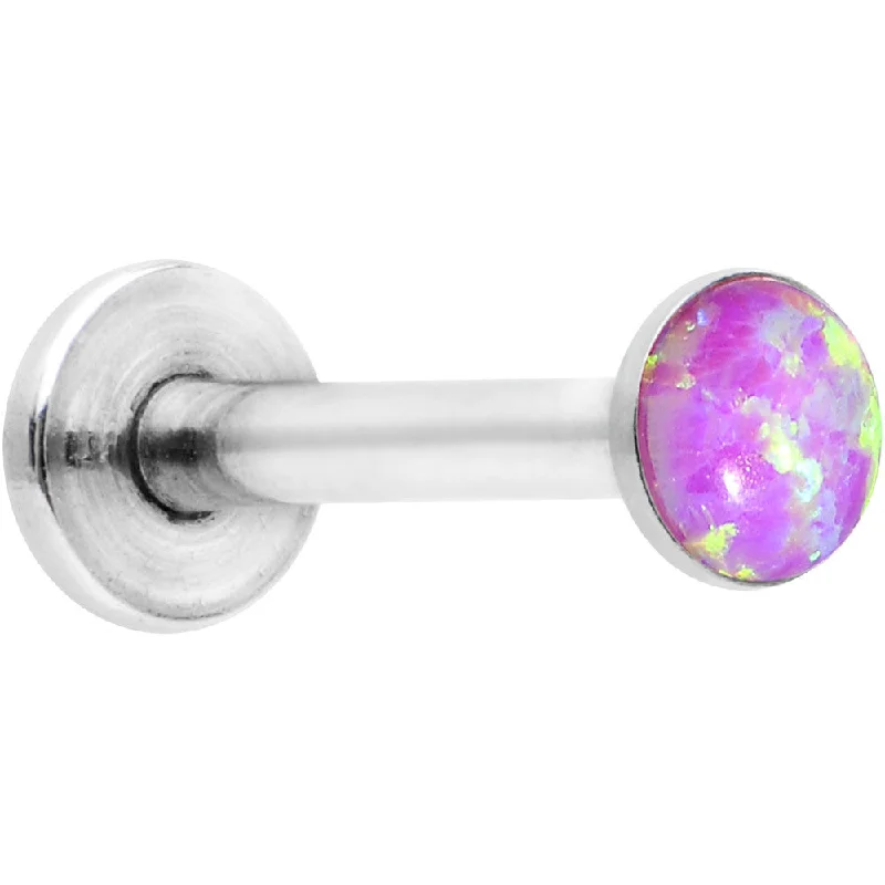 Beautiful Lip Rings for Every Style16 Gauge 5/16 Steel 3mm Synthetic Pink Opal Internal Thread Labret