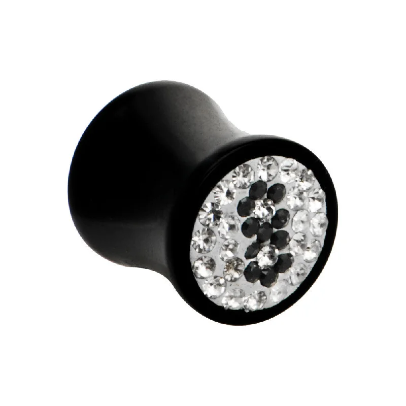 Women's Earrings – Elegant Designs for Every Personality--00 Gauge Crystal Eight Saddle Plug
