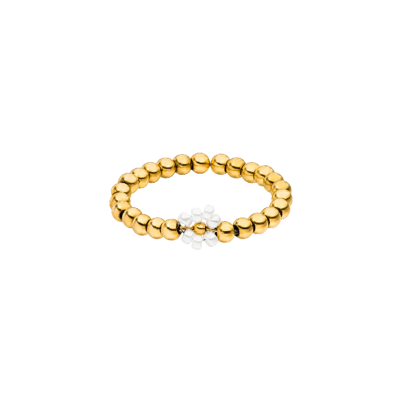 Chic Women's Rings for Fashion-Forward Looks-Linen Blossom Ring