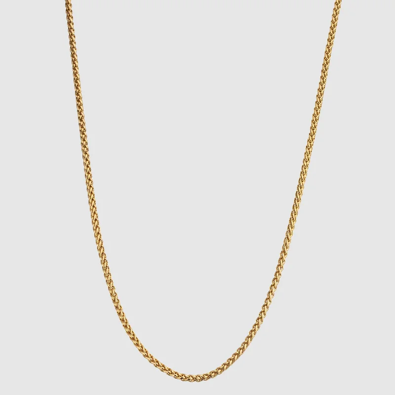 Exclusive Men's Necklaces & Pendants for the Modern Gentleman-Wheat (Gold) 3mm