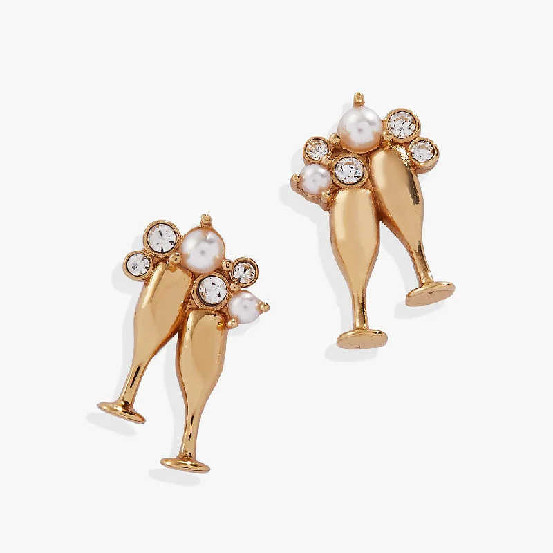 Women's Earrings – Elegant Designs for Every Personality--Champagne Stud Earrings