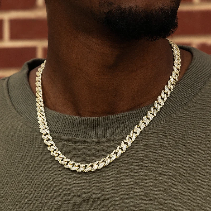 Exclusive Men's Necklaces & Pendants for the Modern Gentleman-Diamond Cuban Chain in Yellow Gold - 8.5mm Exclusive Men's Necklaces & Pendants for the Modern Gentleman-Diamond Cuban Chain in Yellow Gold - 8.5mm