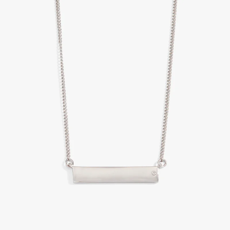 Shop Classic Women's Necklaces & Pendants with a Modern Twist-Bar Necklace with Crystal Accent Shop Classic Women's Necklaces & Pendants with a Modern Twist-Bar Necklace with Crystal Accent