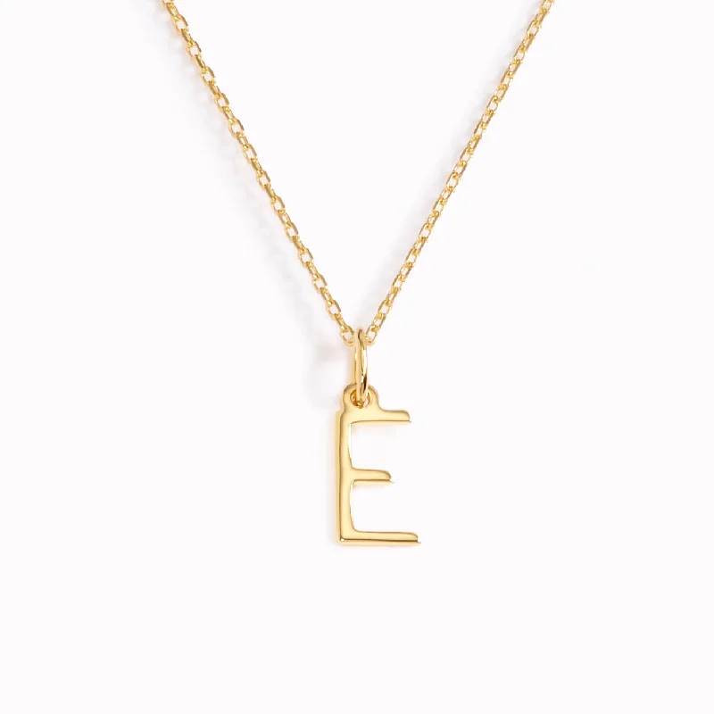 Shop Classic Women's  Necklaces & Pendants with a Modern Twist-E Necklace / Gold Initial Necklace