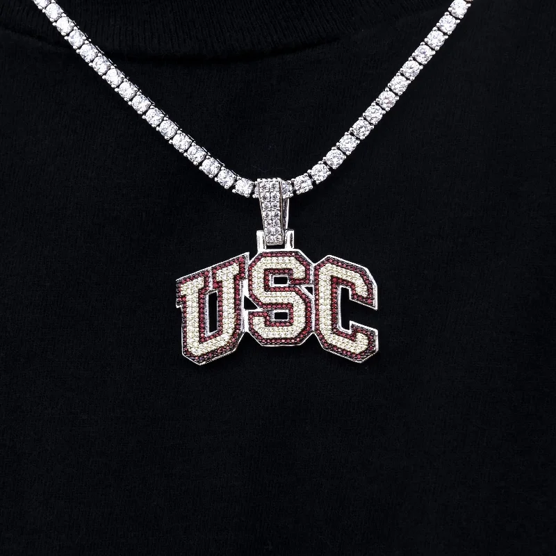Exclusive Men's Necklaces & Pendants for the Modern Gentleman-USC Trojans Logo Official NCAA Pendant Exclusive Men's Necklaces & Pendants for the Modern Gentleman-USC Trojans Logo Official NCAA Pendant