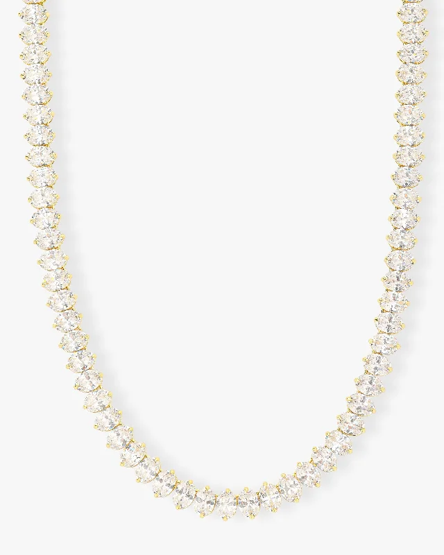Shop Classic Women's Necklaces & Pendants with a Modern Twist-Hello Gorgeous Tennis Necklace 16" - Gold|White Diamondettes Shop Classic Women's Necklaces & Pendants with a Modern Twist-Hello Gorgeous Tennis Necklace 16" - Gold|White Diamondettes