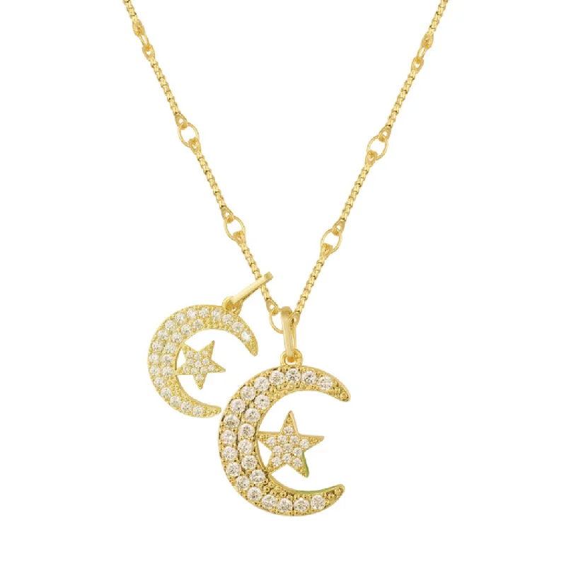 Shop Classic Women's Necklaces & Pendants with a Modern Twist-Star and Crescent Necklace Shop Classic Women's Necklaces & Pendants with a Modern Twist-Star and Crescent Necklace