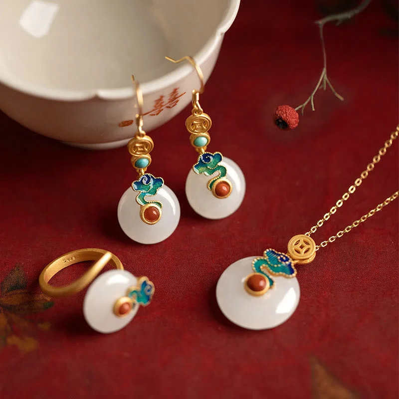 Women's Earrings – Elegant Designs for Every Personality--Buddha Stones Jade Copper Coins Auspicious Clouds Prosperity Necklace Pendant Bracelet Ring Earrings Women's Earrings – Elegant Designs for Every Personality--Buddha Stones Jade Copper Coins Auspicious Clouds Prosperity Necklace Pendant Bracelet Ring Earrings