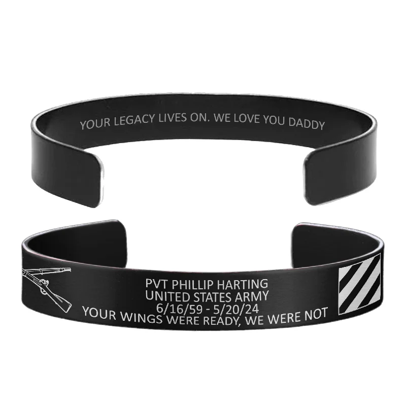Men's Engraved Gold Bracelets-PVT Phillip Harting Memorial Band – Hosted by the Carrillo Family Men's Engraved Gold Bracelets-PVT Phillip Harting Memorial Band – Hosted by the Carrillo Family
