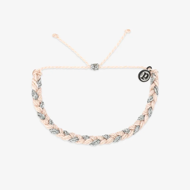 Handcrafted Wooden Bangles for Women-Snowfall Braided Bracelet