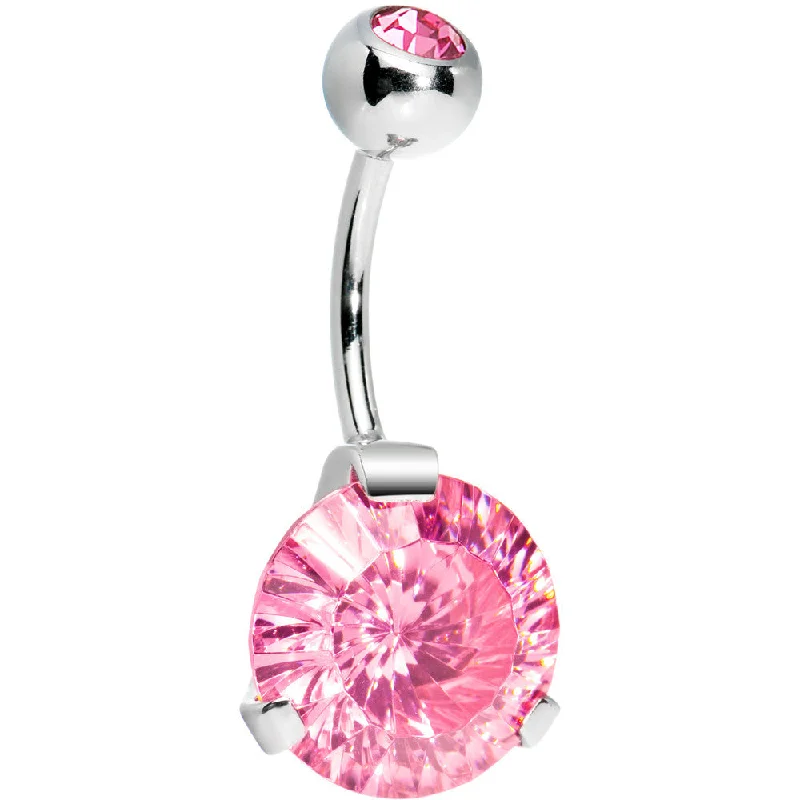 Elegant Belly Rings for Chic Fashionistas -10mm Spiral Rose Crystal Belly Ring Created with Crystals Elegant Belly Rings for Chic Fashionistas -10mm Spiral Rose Crystal Belly Ring Created with Crystals
