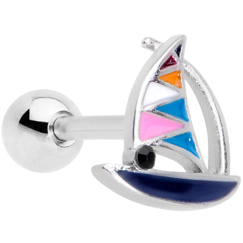 Women's Earrings – Elegant Designs for Every Personality--16 Gauge 1/4 Black Gem Pink Teal Nautical Sailboat Cartilage Tragus Women's Earrings – Elegant Designs for Every Personality--16 Gauge 1/4 Black Gem Pink Teal Nautical Sailboat Cartilage Tragus