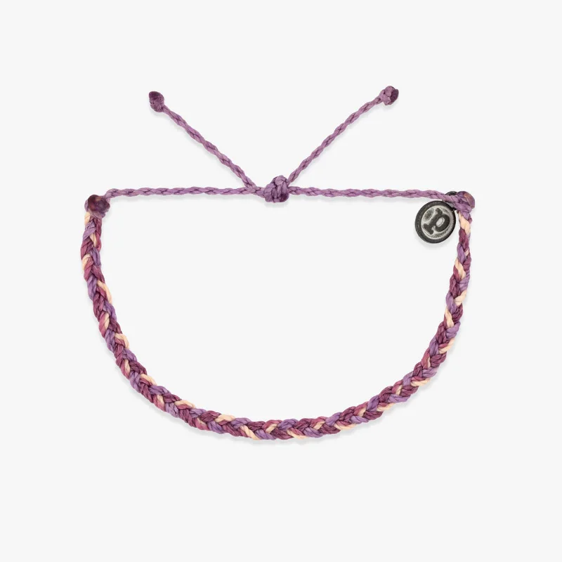 Traditional Gold Bangles for Women-Purple Peak Mini Braided Bracelet