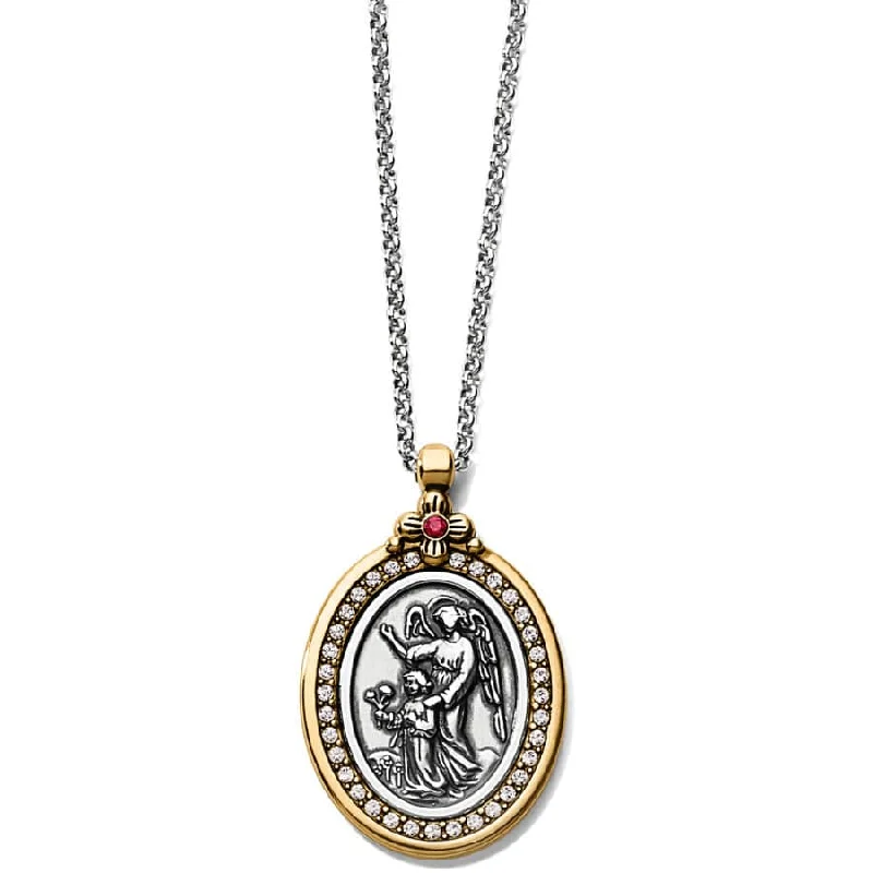 Shop Classic Women's Necklaces & Pendants with a Modern Twist-Guardian Angel Two-Tone Pendant Necklace Shop Classic Women's Necklaces & Pendants with a Modern Twist-Guardian Angel Two-Tone Pendant Necklace