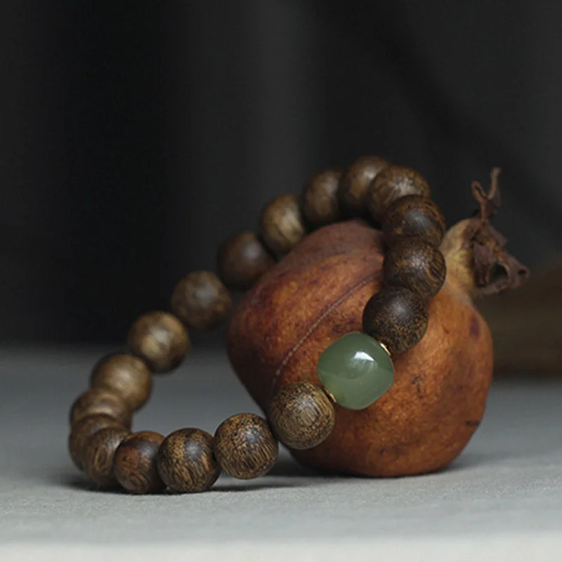 Women's Bangle Sets-Vietnam Huang Qinan Agarwood Hetian Jade Peace Strength Bracelet Women's Bangle Sets-Vietnam Huang Qinan Agarwood Hetian Jade Peace Strength Bracelet