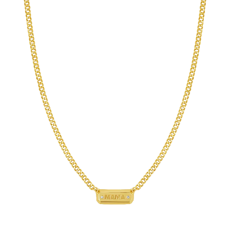 Shop Classic Women's  Necklaces & Pendants with a Modern Twist-Diamond Beveled ID Cuban Chain Necklace