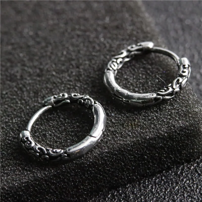 Women's Earrings – Elegant Designs for Every Personality--Buddha Stones Viking Celtic Hoop Titanium Steel Balance Earrings Women's Earrings – Elegant Designs for Every Personality--Buddha Stones Viking Celtic Hoop Titanium Steel Balance Earrings