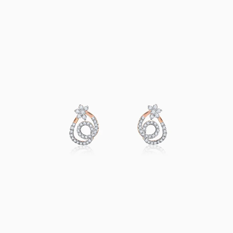 Women's Earrings – Elegant Designs for Every Personality--Rose Gold Twist of Grace Earrings Women's Earrings – Elegant Designs for Every Personality--Rose Gold Twist of Grace Earrings