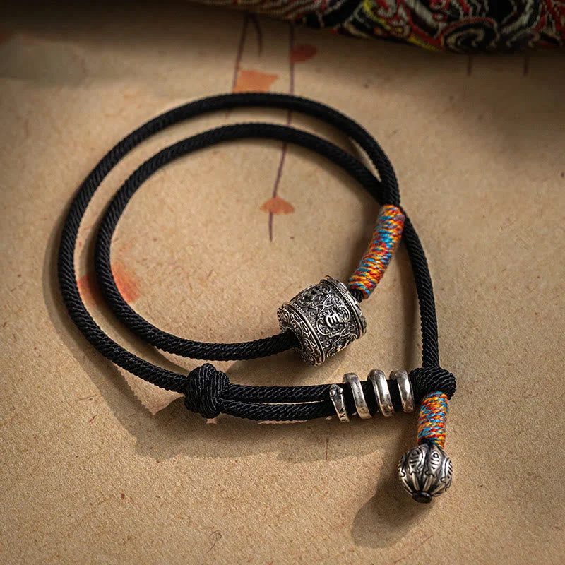 Adjustable Silicone Bracelets for Men-Buddha Stones Tibetan Om Mani Padme Hum Carved Amulet Double Wrap Bracelet Adjustable Silicone Bracelets for Men-Buddha Stones Tibetan Om Mani Padme Hum Carved Amulet Double Wrap Bracelet