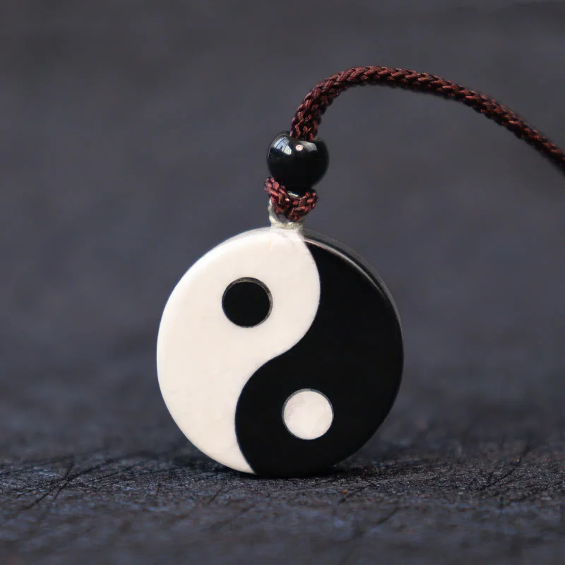 Shop Classic Women's Necklaces & Pendants with a Modern Twist-Buddha Stones Natural Black Obsidian White Turquoise Yin Yang Fulfilment Strength Necklace Pendant Shop Classic Women's Necklaces & Pendants with a Modern Twist-Buddha Stones Natural Black Obsidian White Turquoise Yin Yang Fulfilment Strength Necklace Pendant