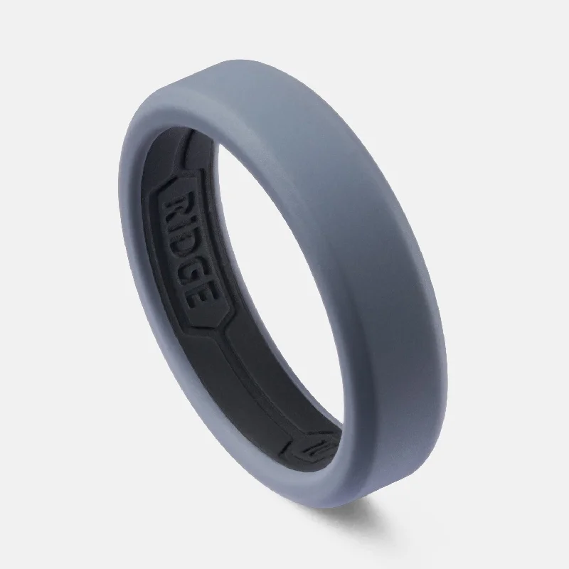 Top Men's Rings – Crafted for Every Style  Ridge 6mm Silicone Ring Set - Gunmetal