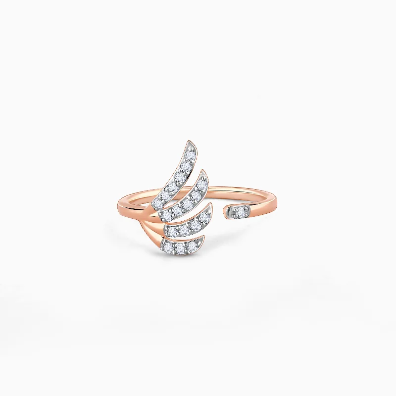 Chic Women's Rings for Fashion-Forward Looks-Rose Gold Incandescent Diamond Ring