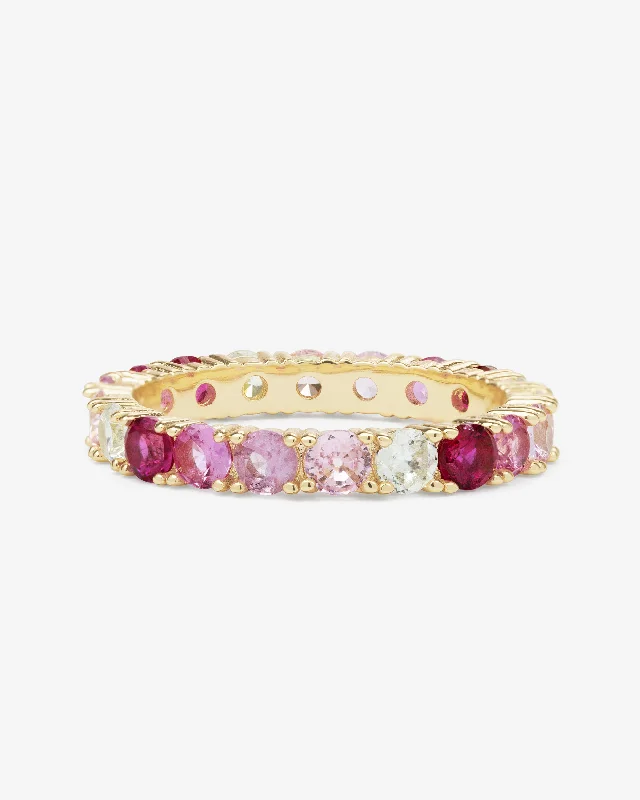 Chic Women's Rings for Fashion-Forward Looks-Heiress Ombré Ring - Gold|Pink Sapphire Ombré Chic Women's Rings for Fashion-Forward Looks-Heiress Ombré Ring - Gold|Pink Sapphire Ombré