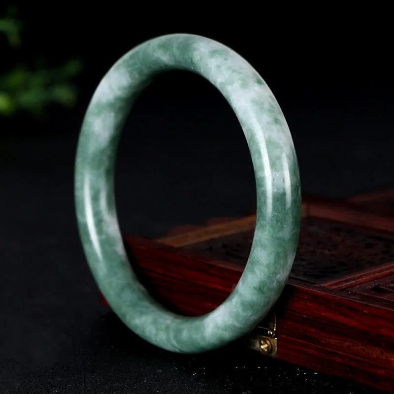 Double Strand Bangles for Women-Buddha Stones Natural Jade Luck Abundance Bangle Bracelet Double Strand Bangles for Women-Buddha Stones Natural Jade Luck Abundance Bangle Bracelet